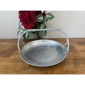 Vintage Buenilum Hammered Aluminum‎ Basket MCM Bowl Rustic Farmhouse Decor